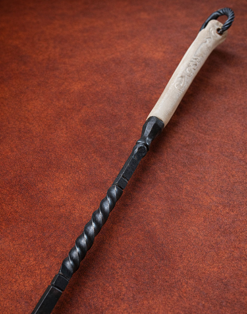 Hand forged steak turner twist detail