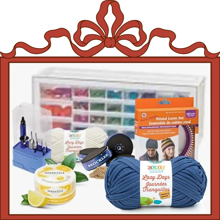 arrangement of gift items